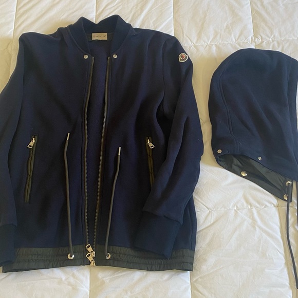 Blue and Green Moncler Zip Hoodie - Picture 7 of 11